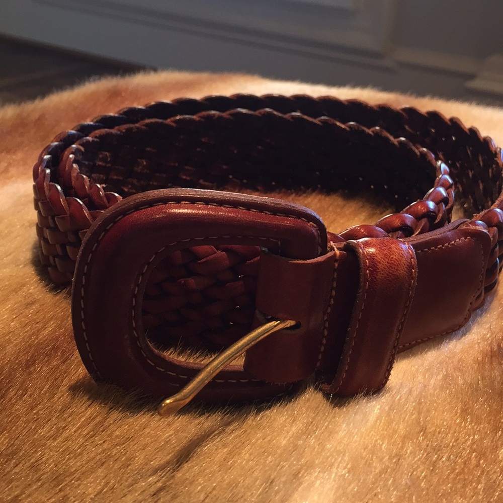 Coach leather belt